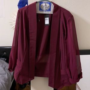 Coloured Drapey Blazer Jacket